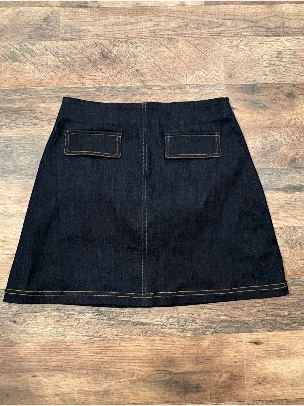 JS71 OXFORD SKIRT IN DARK WASH INDIGO Size S